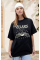 Bisiklet Yaka Baskılı T-shirt - Siyah Bisiklet Yaka Baskılı T-shirt - Siyah