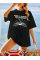Bisiklet Yaka Baskılı T-shirt - Siyah Bisiklet Yaka Baskılı T-shirt - Siyah