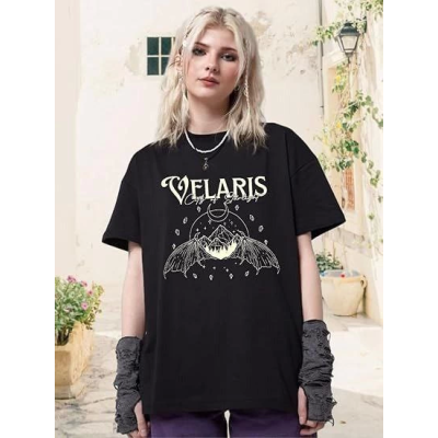 Bisiklet Yaka Baskılı T-shirt - Siyah Bisiklet Yaka Baskılı T-shirt - Siyah