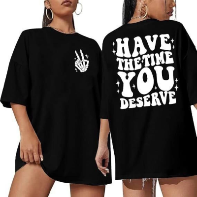 Bisiklet Yaka Kısa Kol Baskılı T-shirt - Siyah Bisiklet Yaka Kısa Kol Baskılı T-shirt - Siyah