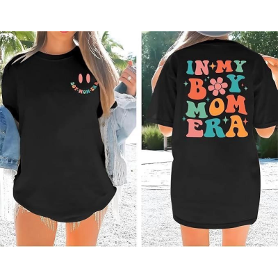 Bisiklet Yaka Kısa Kol Baskılı T-shirt - Siyah Bisiklet Yaka Kısa Kol Baskılı T-shirt - Siyah