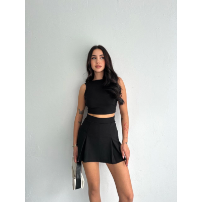 Tek Omuzlu Kolsuz Mini Boy Elbise - Siyah Tek Omuzlu Kolsuz Mini Boy Elbise - Siyah