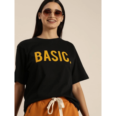 Baskılı T-shirt - Siyah Baskılı T-shirt - Siyah