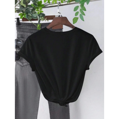 Baskılı T-shirt - Siyah Baskılı T-shirt - Siyah