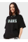 Baskılı Oversize T-shirt - Siyah Baskılı Oversize T-shirt - Siyah