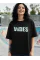 Baskılı Oversize T-shirt - Siyah