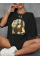 Baskılı Oversize T-shirt - Siyah Baskılı Oversize T-shirt - Siyah