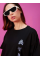 Baskılı Oversize T-shirt - Siyah Baskılı Oversize T-shirt - Siyah
