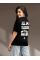 Baskılı Oversize T-shirt - Siyah Baskılı Oversize T-shirt - Siyah
