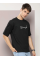 Erkek Baskılı Oversize T-shirt - Siyah