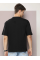 Erkek Baskılı Oversize T-shirt - Siyah