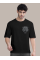 Erkek Baskılı Oversize T-shirt - Siyah