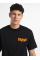 Erkek Baskılı Oversize T-shirt - Siyah