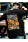 Erkek Baskılı Oversize T-shirt - Siyah