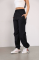 Praşut Kumaş Paça Cepli Baggy Eşofman - Siyah Praşut Kumaş Paça Cepli Baggy Eşofman - Siyah