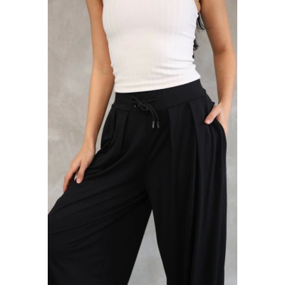 Osy Modal Yumuşak Dokulu Kumaş Şalvar Pantalon - Siyah Osy Modal Yumuşak Dokulu Kumaş Şalvar Pantalon - Siyah