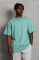 Unisex Oversize Düz Bisiklet Yaka T-Shirt - Mint Yeşili