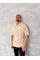 Yakalı Patlı Kısa Kol T-shirt - Bej