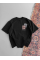 Erkek Baskılı Oversize T-shirt - Siyah