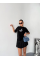Kısa Kol Baskılı T-shirt - Siyah Kısa Kol Baskılı T-shirt - Siyah