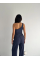 Asimetrik Crop Pantalon Ikili Takım - Lacivert Asimetrik Crop Pantalon Ikili Takım - Lacivert