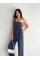 Asimetrik Crop Pantalon Ikili Takım - Lacivert Asimetrik Crop Pantalon Ikili Takım - Lacivert