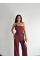 Asimetrik Crop Pantalon Ikili Takım - Gül Kurusu Asimetrik Crop Pantalon Ikili Takım - Gül Kurusu