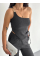 Asimetrik Crop Pantalon Ikili Takım - Füme Asimetrik Crop Pantalon Ikili Takım - Füme