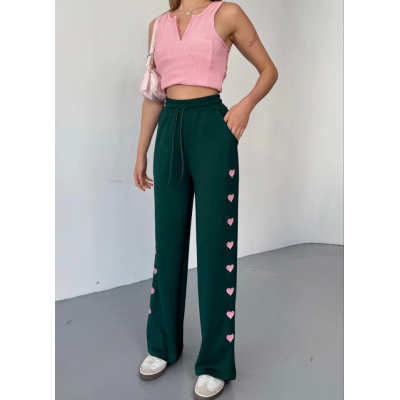 Osy Modal Yumuşak Dokulu Kumaş Nakış Işlemeli Rahat Bol Paça Eşofman Pantalon - Haki Osy Modal Yumuşak Dokulu Kumaş Nakış Işlemeli Rahat Bol Paça Eşofman Pantalon - Haki