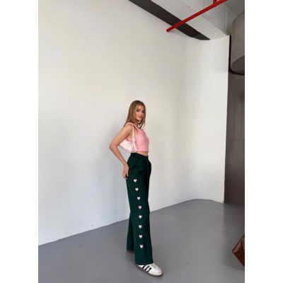 Osy Modal Yumuşak Dokulu Kumaş Nakış Işlemeli Rahat Bol Paça Eşofman Pantalon - Haki Osy Modal Yumuşak Dokulu Kumaş Nakış Işlemeli Rahat Bol Paça Eşofman Pantalon - Haki