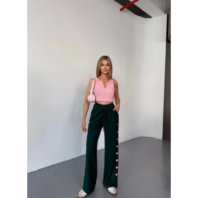 Osy Modal Yumuşak Dokulu Kumaş Nakış Işlemeli Rahat Bol Paça Eşofman Pantalon - Haki Osy Modal Yumuşak Dokulu Kumaş Nakış Işlemeli Rahat Bol Paça Eşofman Pantalon - Haki
