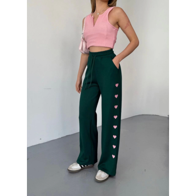 Osy Modal Yumuşak Dokulu Kumaş Nakış Işlemeli Rahat Bol Paça Eşofman Pantalon - Haki Osy Modal Yumuşak Dokulu Kumaş Nakış Işlemeli Rahat Bol Paça Eşofman Pantalon - Haki