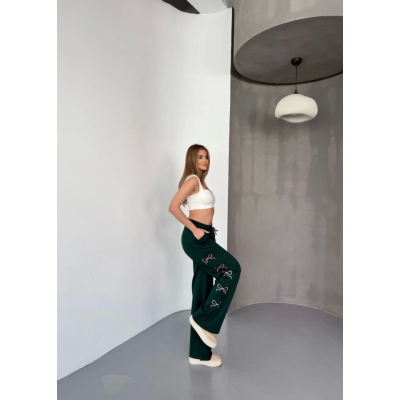 Osy Modal Yumuşak Dokulu Kumaş Nakış Işlemeli Rahat Bol Paça Eşofman Pantalon - Haki Osy Modal Yumuşak Dokulu Kumaş Nakış Işlemeli Rahat Bol Paça Eşofman Pantalon - Haki