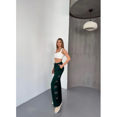 Osy Modal Yumuşak Dokulu Kumaş Nakış Işlemeli Rahat Bol Paça Eşofman Pantalon - Haki Osy Modal Yumuşak Dokulu Kumaş Nakış Işlemeli Rahat Bol Paça Eşofman Pantalon - Haki