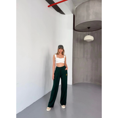 Osy Modal Yumuşak Dokulu Kumaş Nakış Işlemeli Rahat Bol Paça Eşofman Pantalon - Haki Osy Modal Yumuşak Dokulu Kumaş Nakış Işlemeli Rahat Bol Paça Eşofman Pantalon - Haki