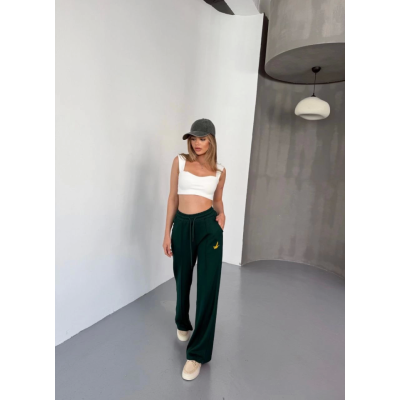 Osy Modal Yumuşak Dokulu Kumaş Nakış Işlemeli Rahat Bol Paça Eşofman Pantalon - Haki Osy Modal Yumuşak Dokulu Kumaş Nakış Işlemeli Rahat Bol Paça Eşofman Pantalon - Haki