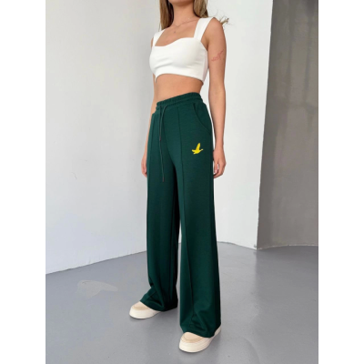 Osy Modal Yumuşak Dokulu Kumaş Nakış Işlemeli Rahat Bol Paça Eşofman Pantalon - Haki Osy Modal Yumuşak Dokulu Kumaş Nakış Işlemeli Rahat Bol Paça Eşofman Pantalon - Haki