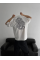 Baskılı Oversize Bisiklet Yaka T-shirt - Beyaz