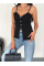 Askılı Dekolte Deraylı Bluz Crop - Siyah Askılı Dekolte Deraylı Bluz Crop - Siyah