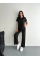 Osy Modal Yumuşak Dokulu Kumaş Kısa Kollu Yakalı T-shirt Pantalon Ikili Takım- Siyah Osy Modal Yumuşak Dokulu Kumaş Kısa Kollu Yakalı T-shirt Pantalon Ikili Takım- Siyah