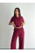 Osy Modal Yumuşak Dokulu Kumaş Kısa Kollu Yakalı T-shirt Pantalon Ikili Takım- Bordo Osy Modal Yumuşak Dokulu Kumaş Kısa Kollu Yakalı T-shirt Pantalon Ikili Takım- Bordo