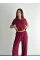Osy Modal Yumuşak Dokulu Kumaş Kısa Kollu Yakalı T-shirt Pantalon Ikili Takım- Bordo Osy Modal Yumuşak Dokulu Kumaş Kısa Kollu Yakalı T-shirt Pantalon Ikili Takım- Bordo
