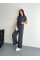 Osy Modal Yumuşak Dokulu Kumaş Kısa Kollu Yakalı T-shirt Pantalon Ikili Takım- Antrasit Osy Modal Yumuşak Dokulu Kumaş Kısa Kollu Yakalı T-shirt Pantalon Ikili Takım- Antrasit