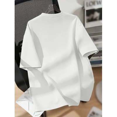 Baskılı Oversize Bisiklet Yaka T-shirt - Beyaz Baskılı Oversize Bisiklet Yaka T-shirt - Beyaz