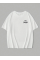 Baskılı Oversize Bisiklet Yaka T-shirt - Beyaz Baskılı Oversize Bisiklet Yaka T-shirt - Beyaz
