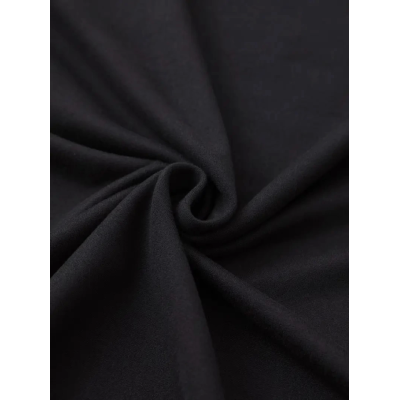 Baskılı Oversize Bisiklet Yaka T-shirt - Siyah Baskılı Oversize Bisiklet Yaka T-shirt - Siyah