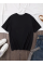 Baskılı Oversize Bisiklet Yaka T-shirt - Siyah Baskılı Oversize Bisiklet Yaka T-shirt - Siyah