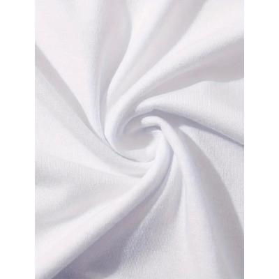 Baskılı Oversize Bisiklet Yaka T-shirt - Beyaz Baskılı Oversize Bisiklet Yaka T-shirt - Beyaz