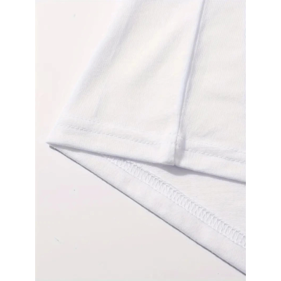 Baskılı Oversize Bisiklet Yaka T-shirt - Beyaz Baskılı Oversize Bisiklet Yaka T-shirt - Beyaz