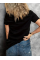 Baskılı Oversize Bisiklet Yaka T-shirt - Siyah Baskılı Oversize Bisiklet Yaka T-shirt - Siyah